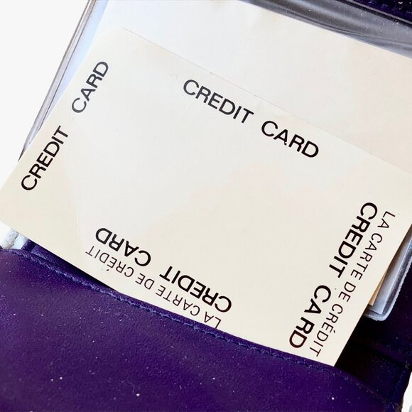 SMITHY Vintage Coin Wallet Nappa Cowhide Purple Leather Tri-Fold New Defects - Picture 11 of 15